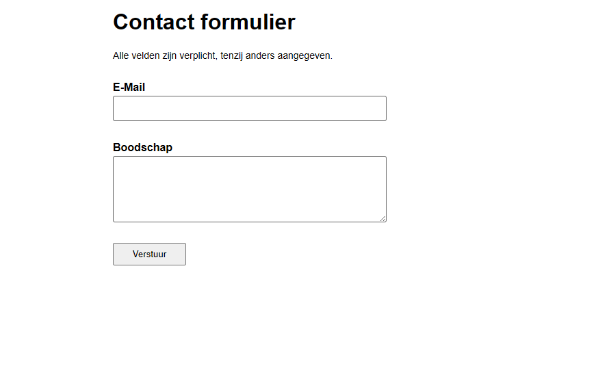 example of a contact form